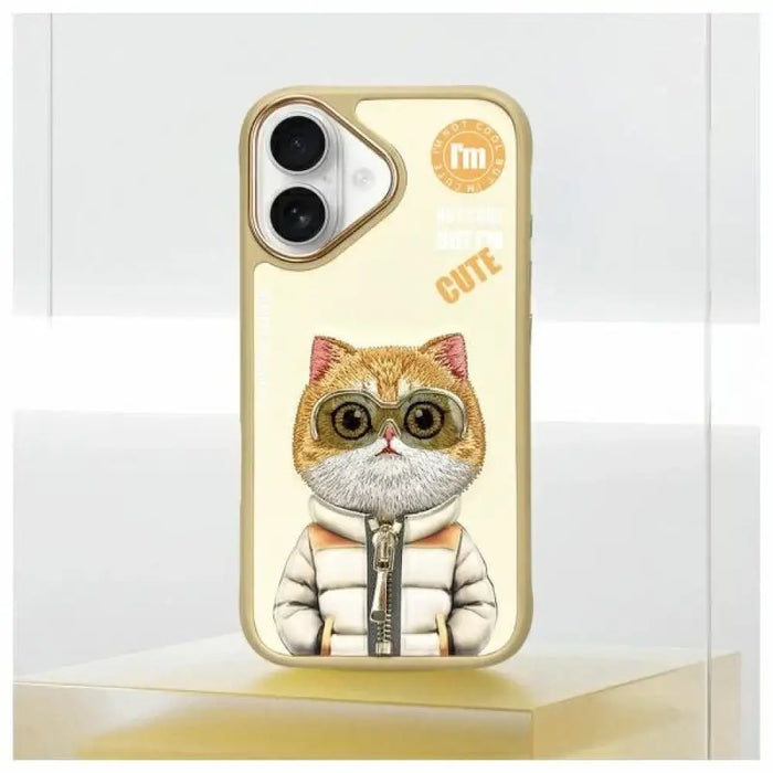 Калъф Nimmy Cool&Cute 2.0 Cat за iPhone 16 - зелен