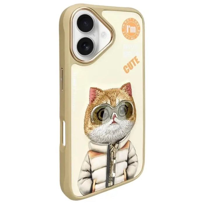 Калъф Nimmy Cool&Cute 2.0 Cat за iPhone 16 - зелен