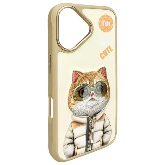 Калъф Nimmy Cool&Cute 2.0 Cat за iPhone 16 - зелен