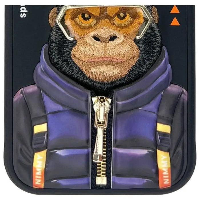 Калъф Nimmy Cool&Cute 2.0 Monkey за iPhone 15 - черен