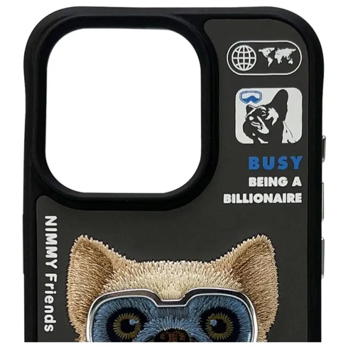 Калъф Nimmy Cool&Cute 2.0 за iPhone 15 Pro - черен