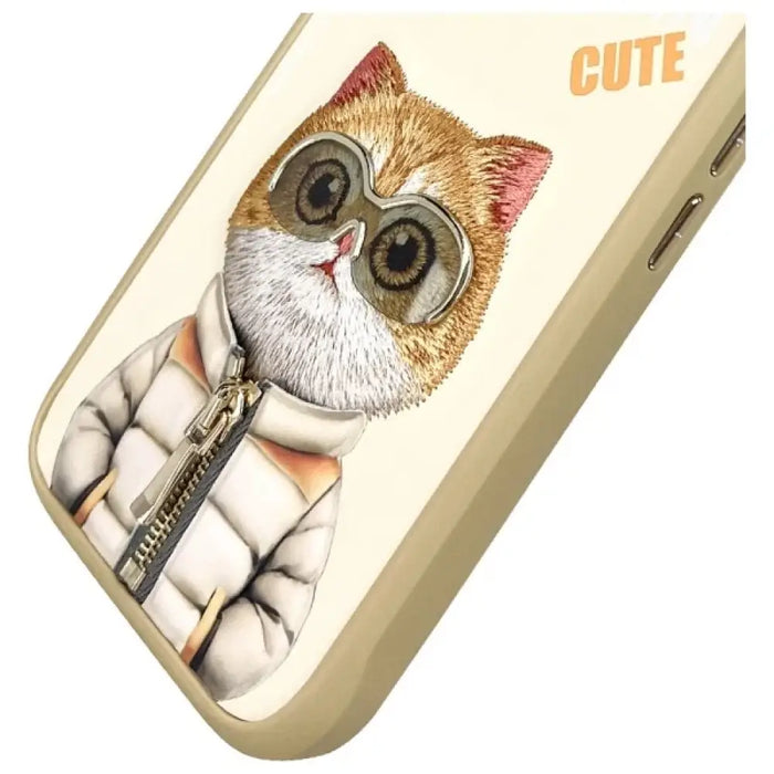 Калъф Nimmy Cool&Cute 2.0 Cat за iPhone 16 - зелен