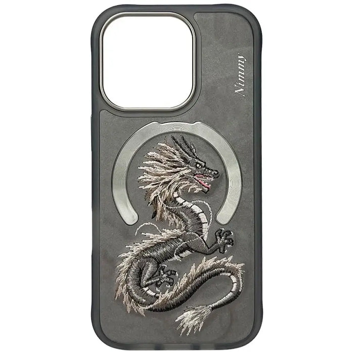 Калъф Nimmy Dragon MagSafe за iPhone 16 Pro Max - сив