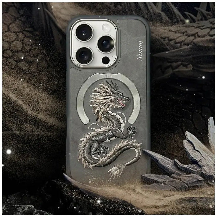 Калъф Nimmy Dragon MagSafe за iPhone 16 Pro Max - сив