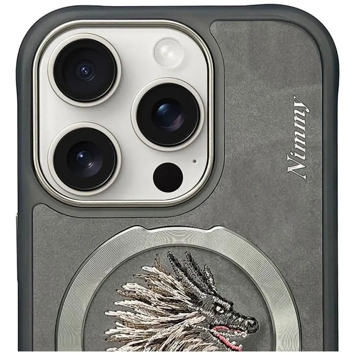 Калъф Nimmy Dragon MagSafe за iPhone 16 Pro - сив