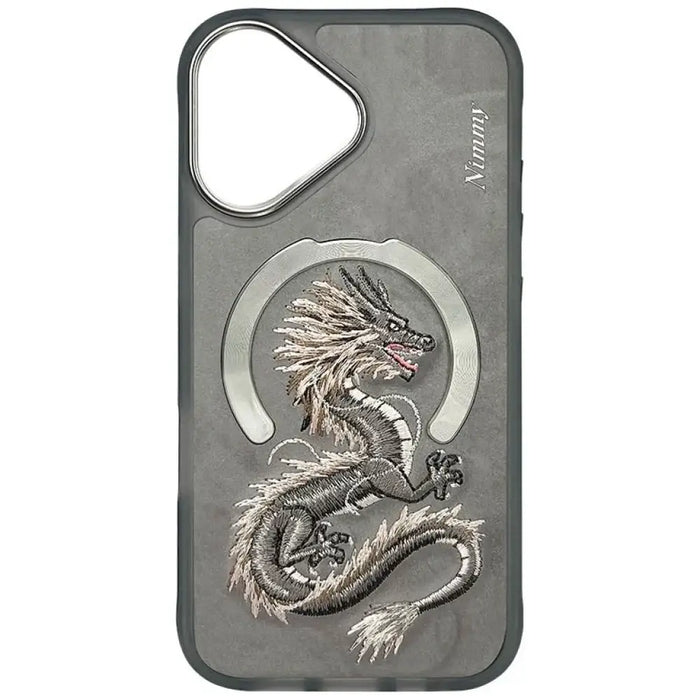 Калъф Nimmy Dragon MagSafe за iPhone 16 - сив
