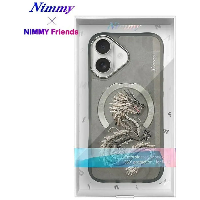 Калъф Nimmy Dragon MagSafe за iPhone 16 - сив