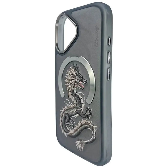 Калъф Nimmy Dragon MagSafe за iPhone 16 - сив