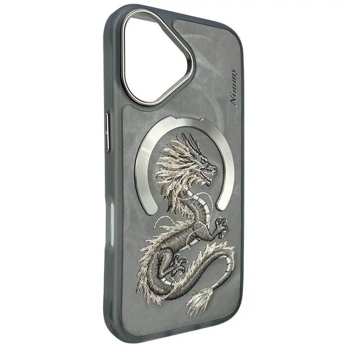 Калъф Nimmy Dragon MagSafe за iPhone 16 - сив