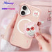 Калъф Nimmy Glasses Cool Cat MagSafe за iPhone 16 - розов