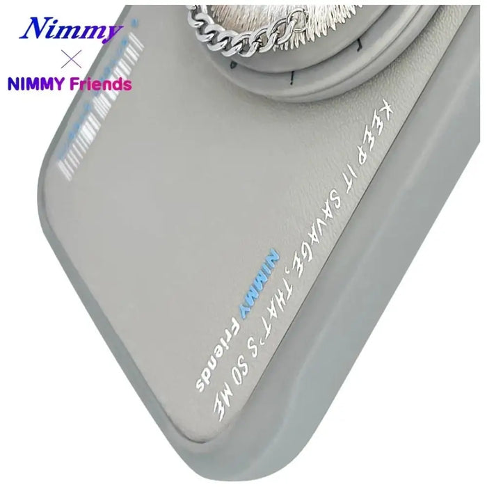Калъф Nimmy Glasses Cool Cat MagSafe за iPhone 16 - сив