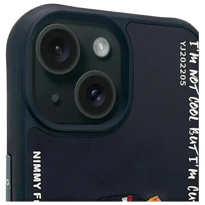 Калъф Nimmy Glasses Cool Cat за iPhone 15 - черен