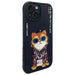 Калъф Nimmy Glasses Cool Cat за iPhone 15 - черен