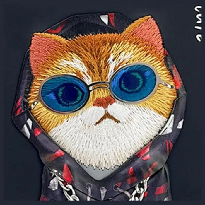 Калъф Nimmy Glasses Cool Cat за iPhone 15 - черен