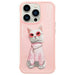 Калъф Nimmy Glasses Cool Cat за iPhone 15 Pro Max - розов
