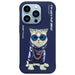 Калъф Nimmy Glasses Cool Cat за iPhone 15 Pro - син