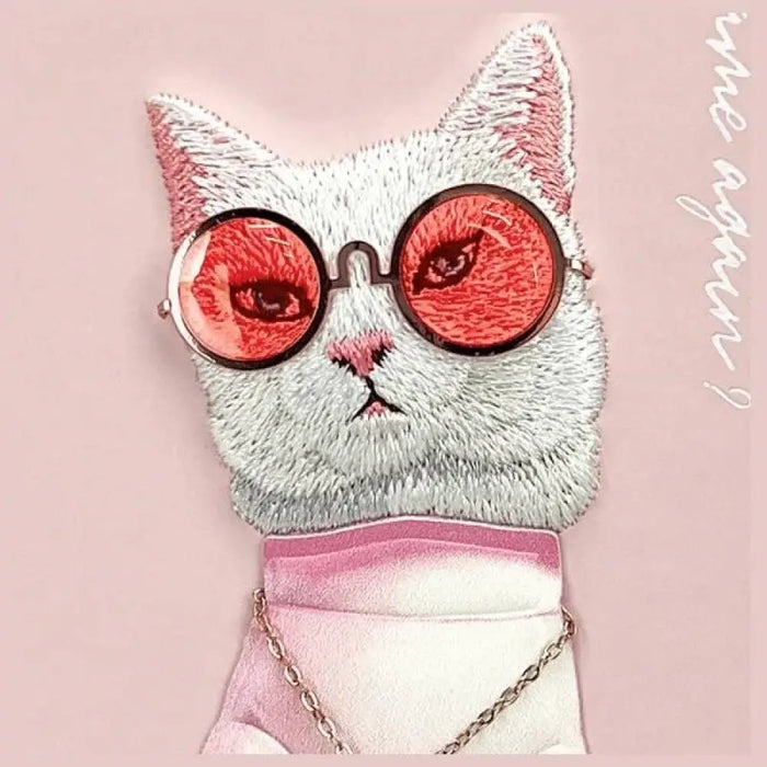 Калъф Nimmy Glasses Cool Cat за iPhone 15 - розов