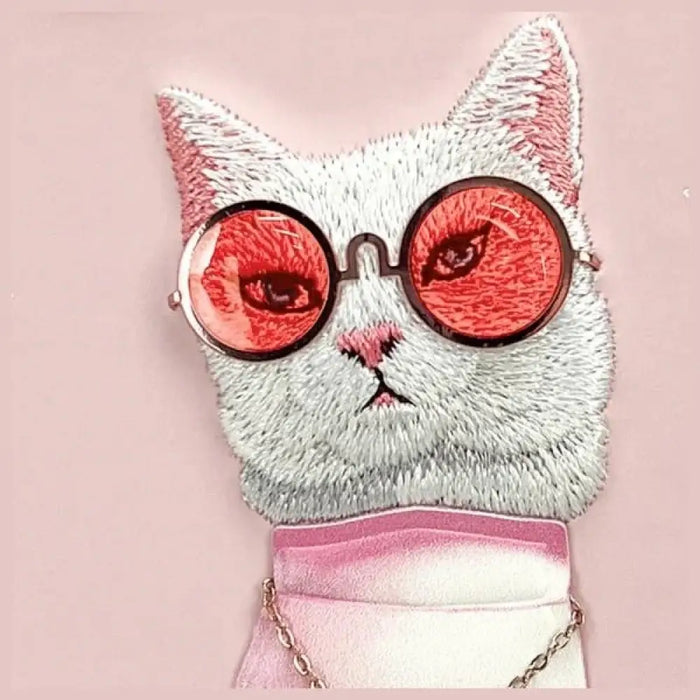Калъф Nimmy Glasses Cool Cat за iPhone 16 - розов