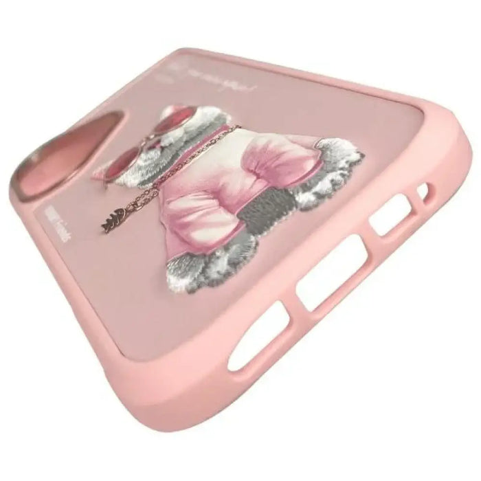 Калъф Nimmy Glasses Cool Cat за iPhone 16 - розов