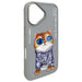 Калъф Nimmy Glasses Cool Cat за iPhone 16 - сив