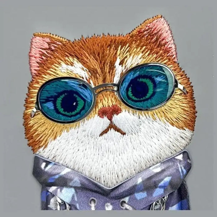 Калъф Nimmy Glasses Cool Cat за iPhone 16 - сив