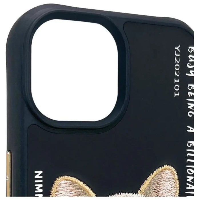 Калъф Nimmy Glasses Cool Dog за iPhone 15 - черен