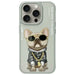 Калъф Nimmy Glasses Cool Dog за iPhone 15 Pro - сив