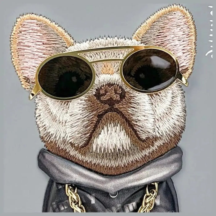 Калъф Nimmy Glasses Cool Dog за iPhone 15 - сив
