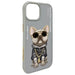Калъф Nimmy Glasses Cool Dog за iPhone 15 - сив