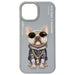 Калъф Nimmy Glasses Cool Dog за iPhone 15 - сив