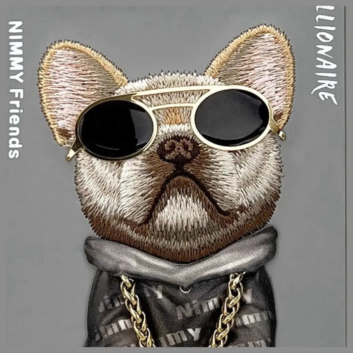 Калъф Nimmy Glasses Cool Dog за iPhone 16 Pro - сив