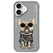 Калъф Nimmy Glasses Cool Dog за iPhone 16 - сив