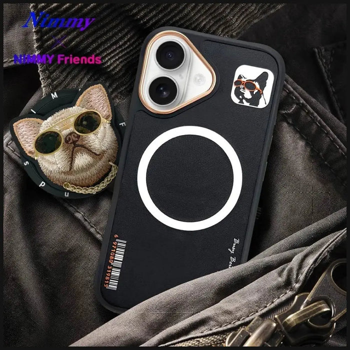 Калъф Nimmy Glasses Cool nag MagSafe за iPhone 16 - черен