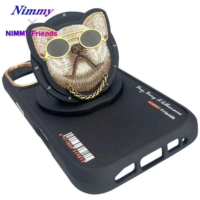Калъф Nimmy Glasses Cool nag MagSafe за iPhone 16 - черен