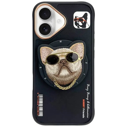 Калъф Nimmy Glasses Cool nag MagSafe за iPhone 16 - черен