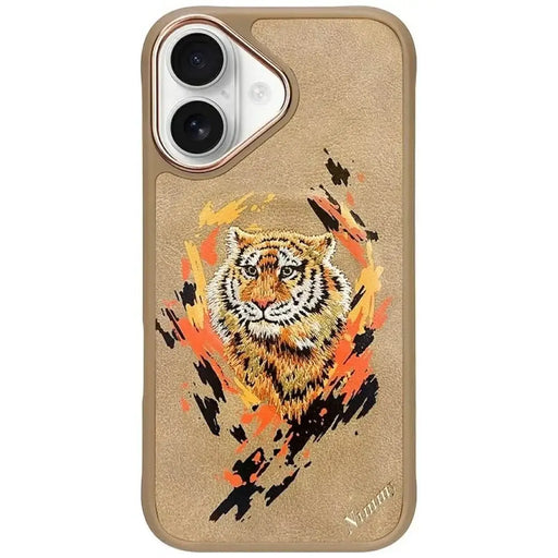 Калъф Nimmy Tiger MagSafe за iPhone 16 - кафяв