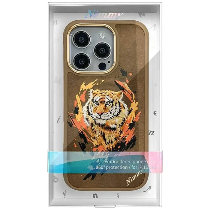 Калъф Nimmy Tiger MagSafe за iPhone 16 Pro - кафяв