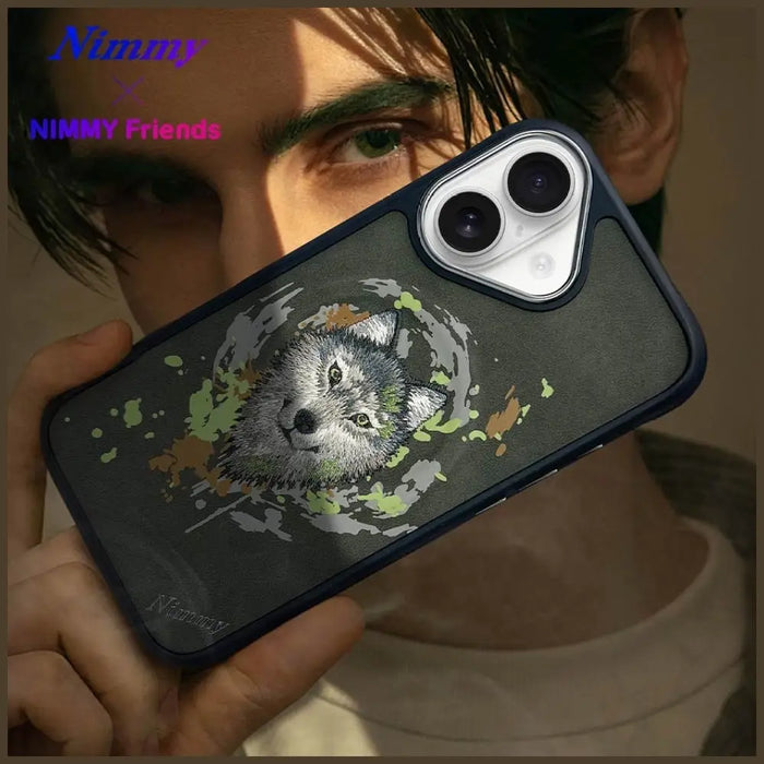 Калъф Nimmy Wilk MagSafe за iPhone 16 - тъмно сив