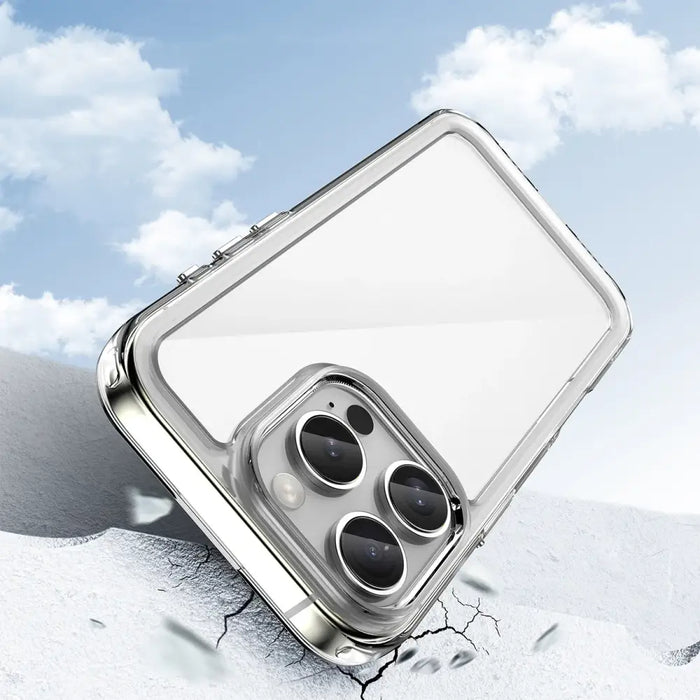 Калъф Outer Space за iPhone 16e с гъвкава рамка - прозрачен