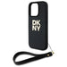 Калъф с лого на DKNY за китка за iPhone 16 Pro Max - черен