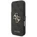 Калъф с метално лого Guess Book 4G за iPhone 17 Pro - черен