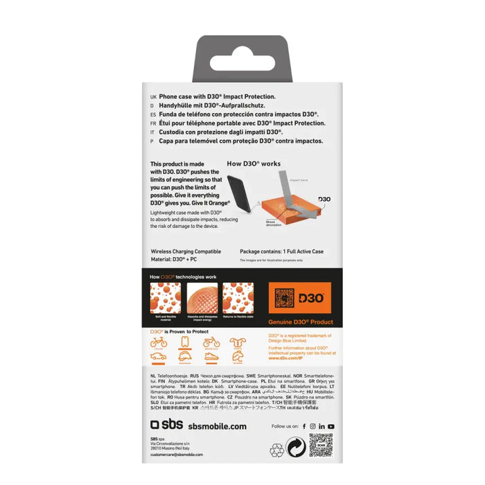 Калъф SBS Full Active D3O за iPhone 16 Pro Max - черен