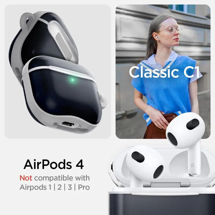 Калъф Spigen Classic C1 за AirPods 4 - графитен