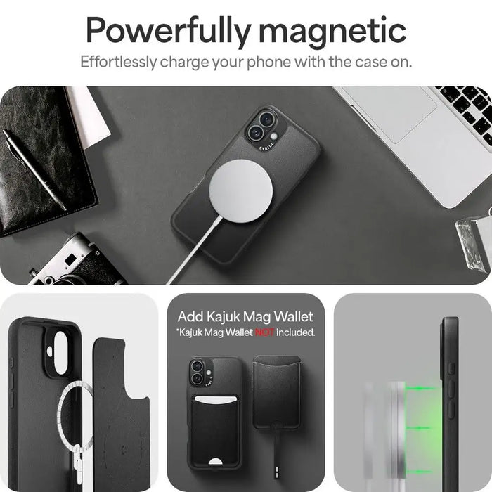 Калъф Spigen Cyrill Kajuk Mag MagSafe за iPhone 16 - черен