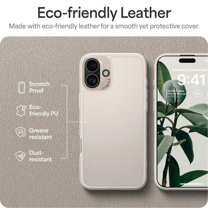 Калъф Spigen Cyrill Kajuk Mag за iPhone 16 - бежов