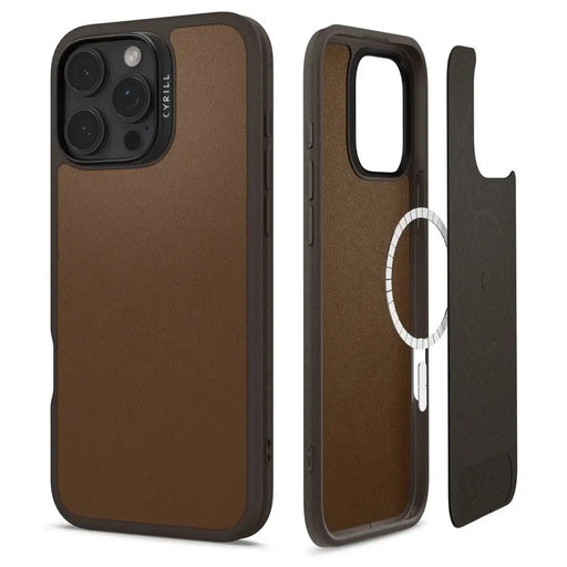 Калъф Spigen Cyrill Kajuk Mag за iPhone 16 Pro Max - кафяв