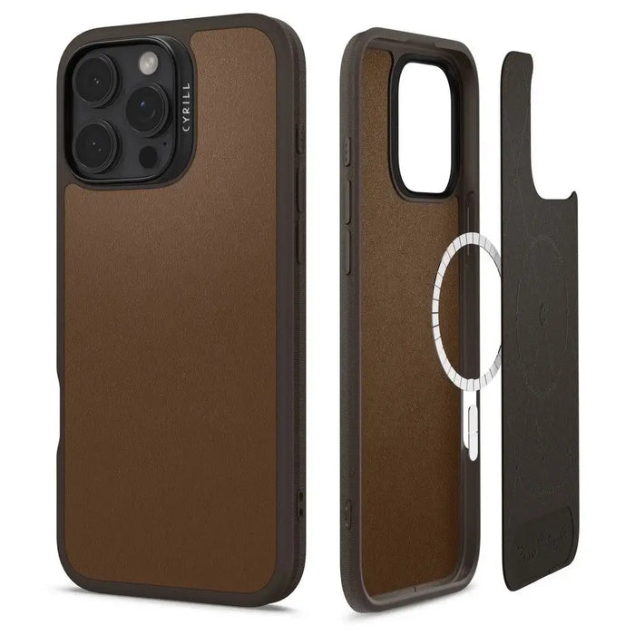 Калъф Spigen Cyrill Kajuk Mag за iPhone 16 Pro Max - кафяв