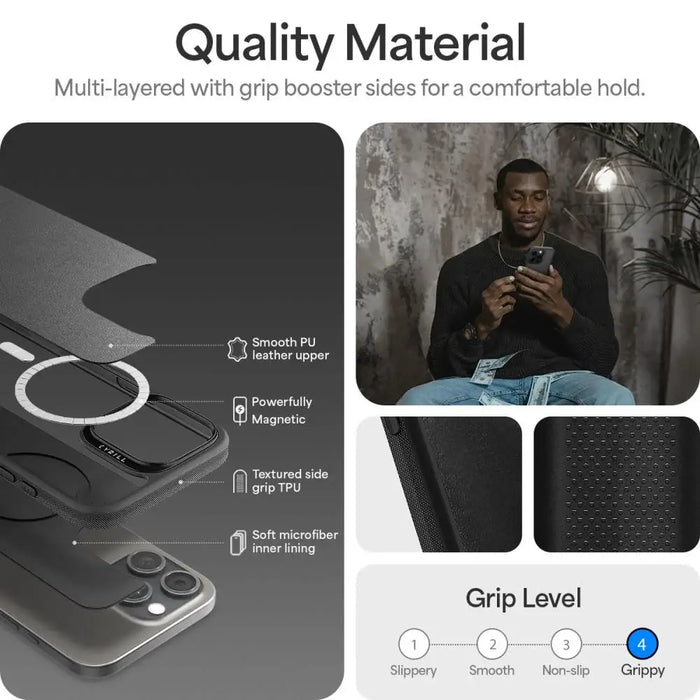 Калъф Spigen Cyrill Kajuk MagSafe за iPhone 16 Pro - черен