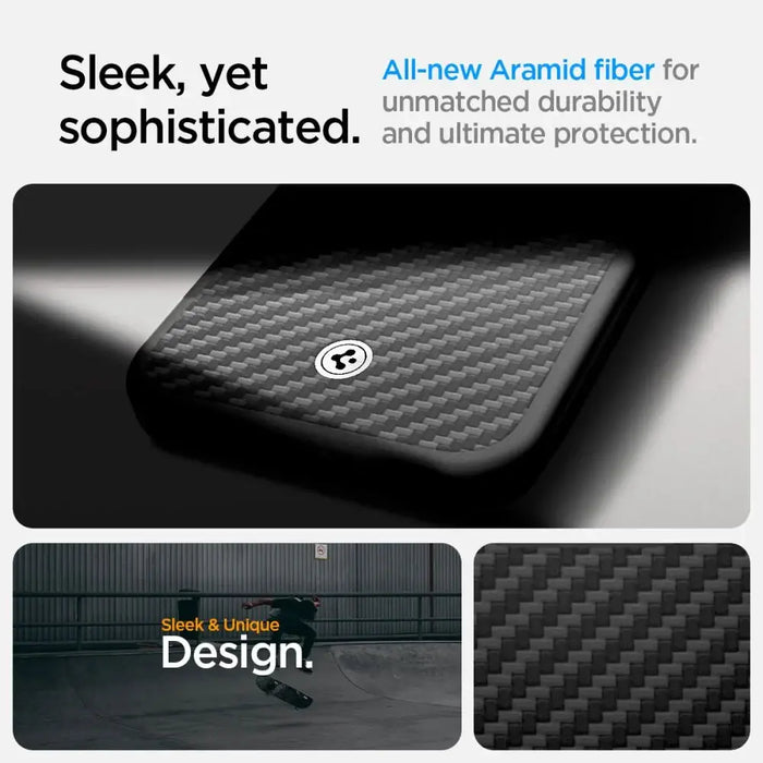 Калъф Spigen Enzo Aramid MagSafe за iPhone 16e - черен