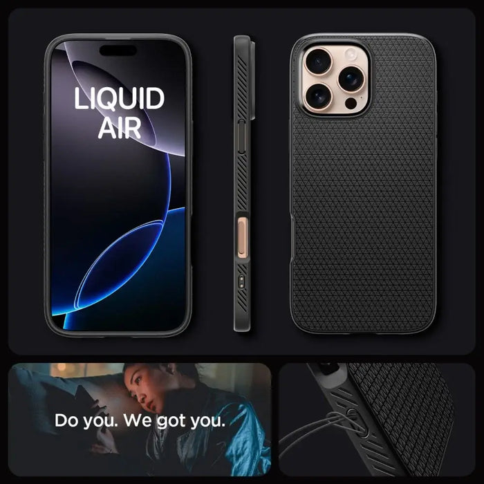 Калъф Spigen Liquid Air iPhone 16 Pro - черен